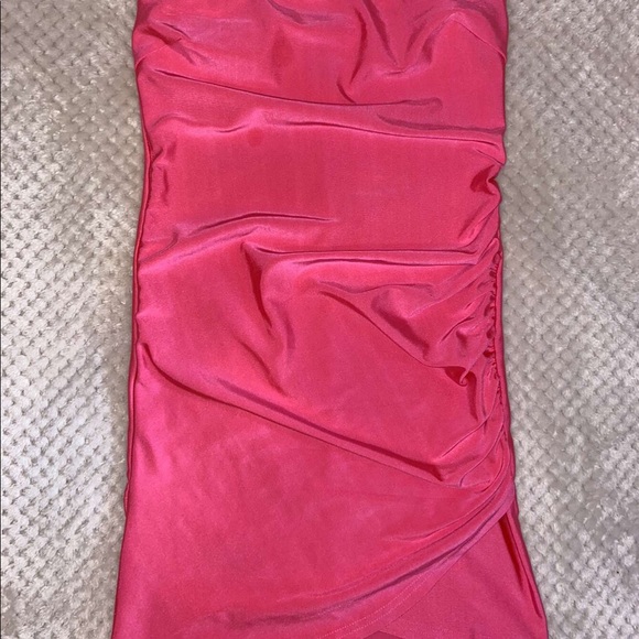 Forever 21 Mini Neon Pink Strapless Dress Size M - Picture 3 of 4